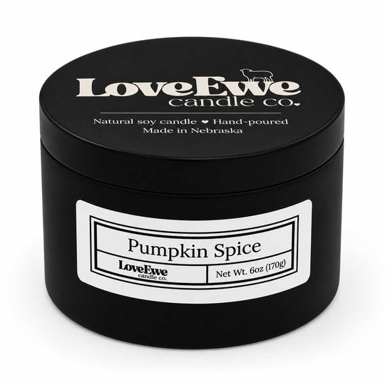Pumpkin Spice Scented Candle | 6 oz | Love Ewe Candle Company