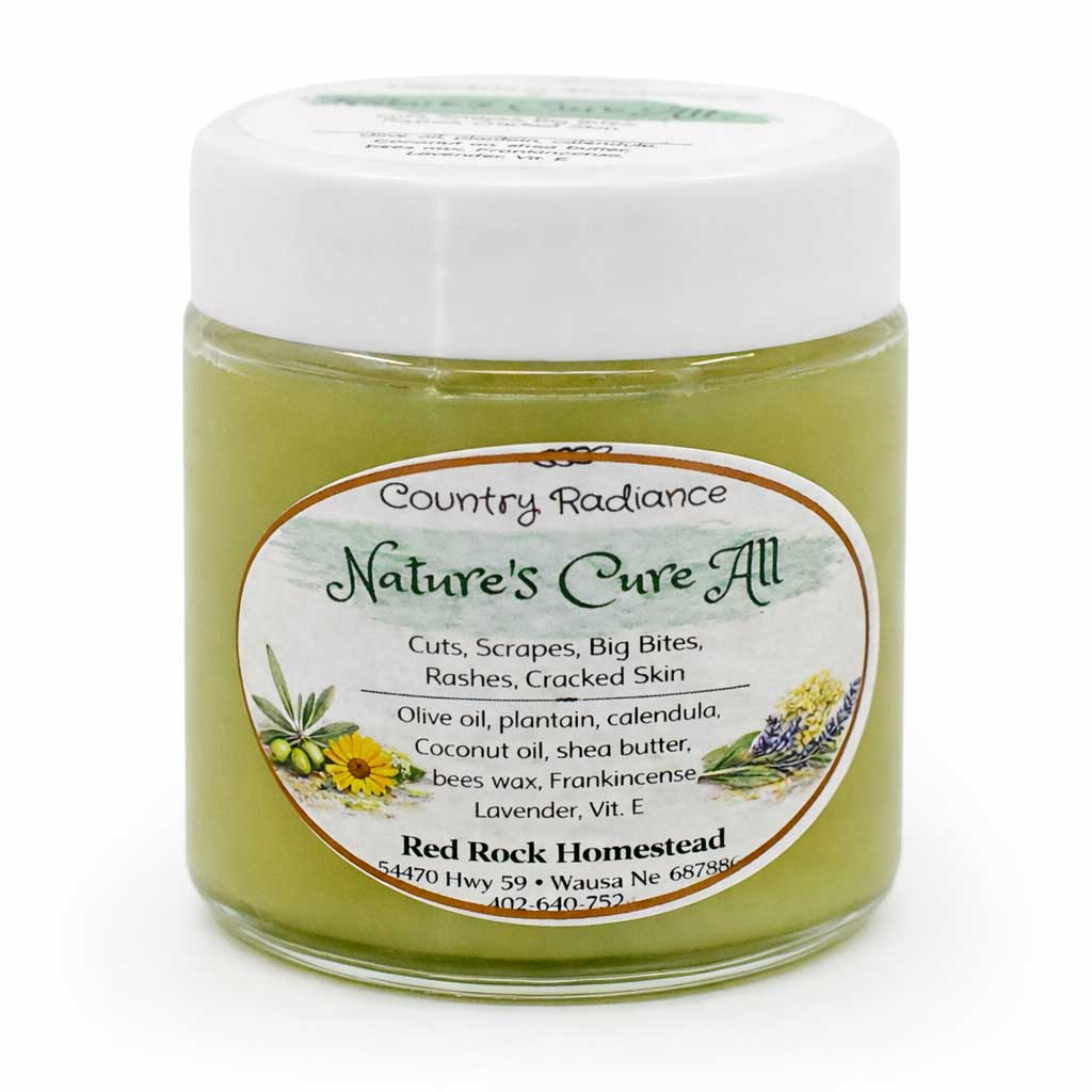 Jar of 'Nature's Cure All' by Country Radiance on a white background
