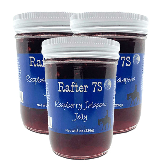 Raspberry Jalapeno Jelly | Pack of 3 | 8 oz | Rafter 7S