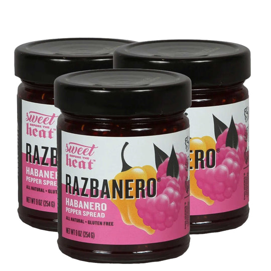 Razbanero Pepper Spread | Pack of 3 | 9 oz | Gluten Free | Chili Dawg's Foods of Fire