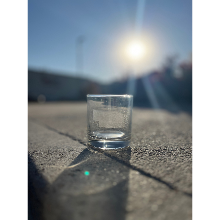 Double Old Fashion Rocks Glass with Nebraska State Outline Etch | 14 oz. | Perfect Gift for Him or Her | Made with High Quality Materials | Perfect For Nebraska Fans | Keeps Drinks Cold With Strong Outer Glass Covering