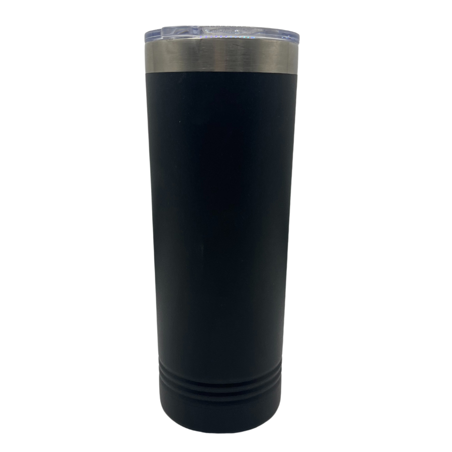 22 oz. Stainless Steel Skinny Tumbler | Mechanics Can't Fix Stupid But Can Fix What Stupid Does | Black | Made in Alda, NE | RCK Creations & More