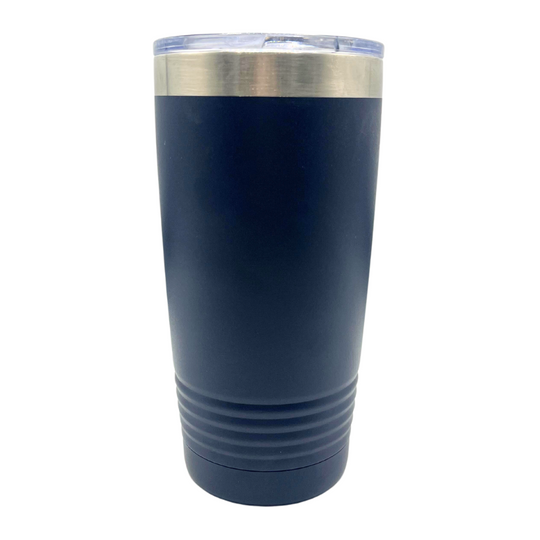 20 oz. Stainless Steel Vacuum Insulated Tumbler | "Mechanics Can't Fix Stupid But Can Fix What Stupid Does" | Navy | Made in Alda, NE | RCK Creations & More