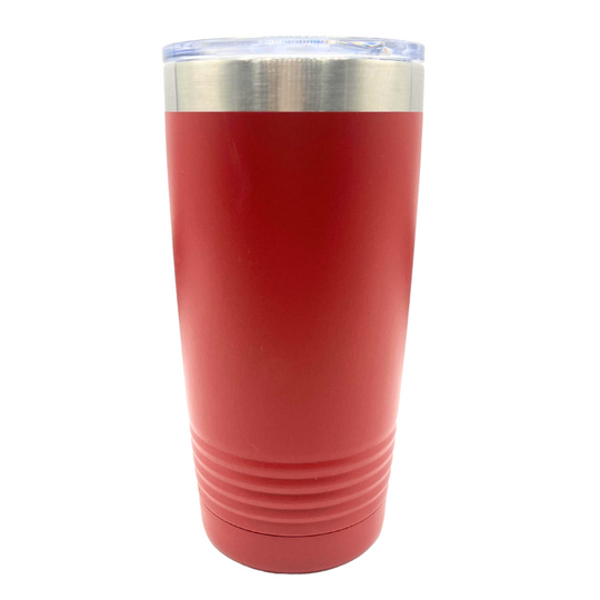 20 oz. Stainless Steel Tumbler | Nebraska Engraved | Red | Keeps Drinks Hot or Cold | Made in Alda, NE | RCK Creations & More