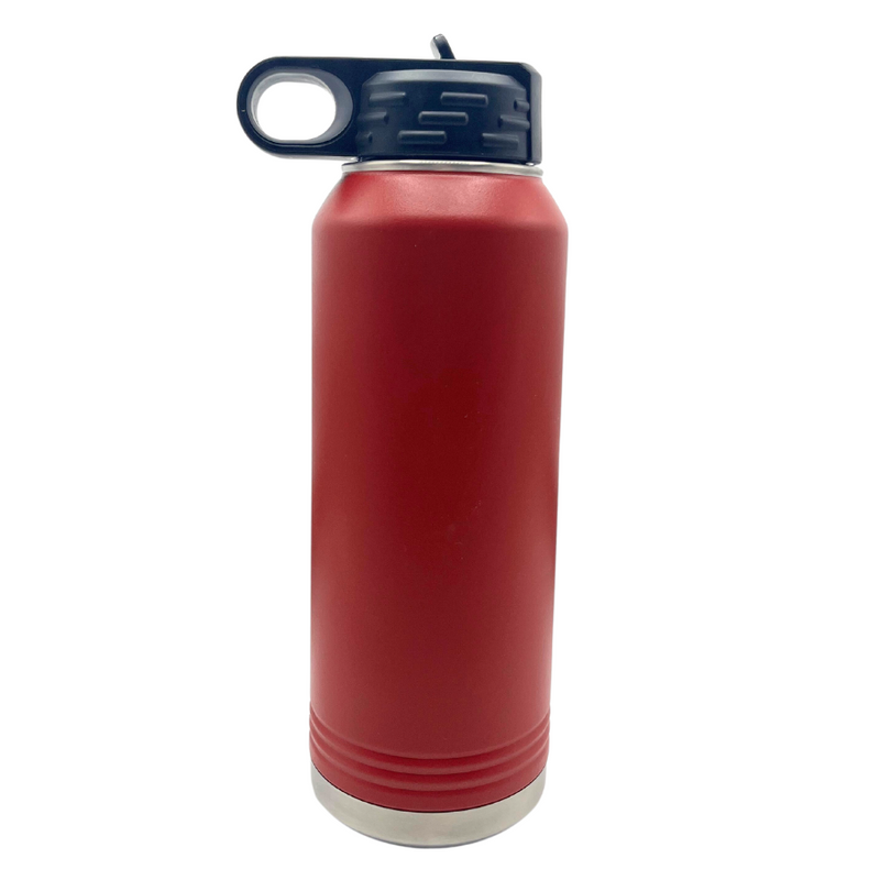 Metal Vacuum Insulated Water Bottle | 32 oz. | Nebraska Engraved | Red | Straw and Flip Lid Included | Keeps Drinks Hot and Cold | Leak and Sweat Proof | Double Insulated Wall | Convenient For All Ages | On The Go Water Bottle | Perfect For Everyone