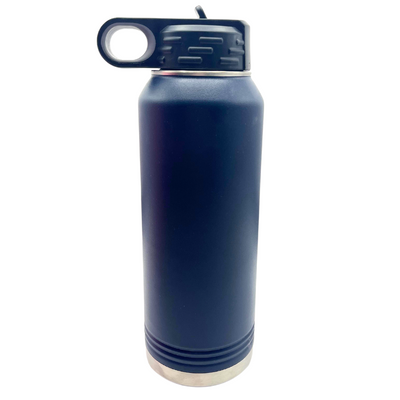 Metal Vacuum Insulated Water Bottle | 32 oz. | "Mechanics Can't Fix Stupid But Can Fix What Stupid Does" | Dark Navy | Straw and Flip Lid Included | Leak and Sweat Proof | Double Insulated Wall | Convenient For All Occasions | Perfect Gift For Mechanic