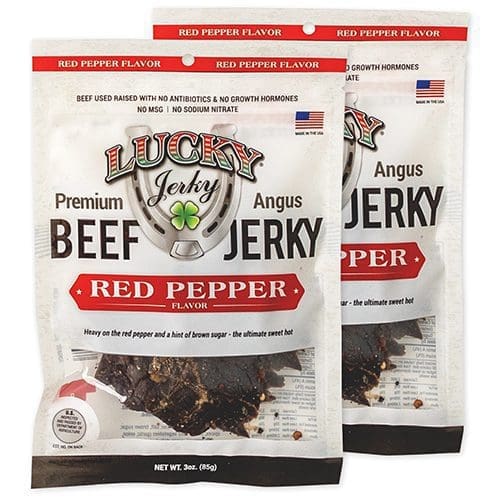 Red Pepper Beef Jerky | 3 oz. Bag | Mouthwatering Medley Of Beef, Pepper, & Brown Sugar | Cooked To Tender Perfection | All Natural | Hand Selected Cattle | Naturally High In Protein | 4 Pack | Shipping Included