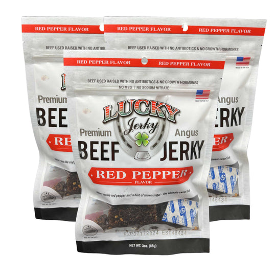 Red Pepper Beef Jerky | Pack of 3 | 3 oz | Nebraska Star Beef
