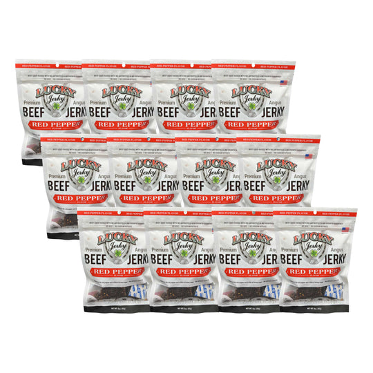 Red Pepper Beef Jerky | Pack of 12 | 3 oz | Nebraska Star Beef