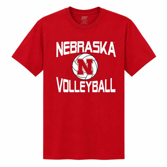 Unisex Nebraska Volleyball Red T Shirt | Multiple Sizes | Blue 84