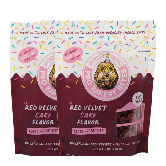 Red Velvet Pro Bakery Bites with Probiotic | Pack of 2 | 6 oz | Brenmar
