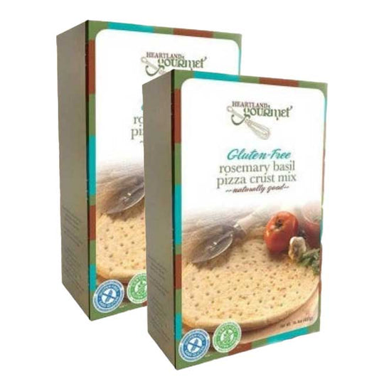 Gluten Free Rosemary Basil Pizza Crust | Pack of 2 | 15.4 oz | Heartland Gourmet | 2024