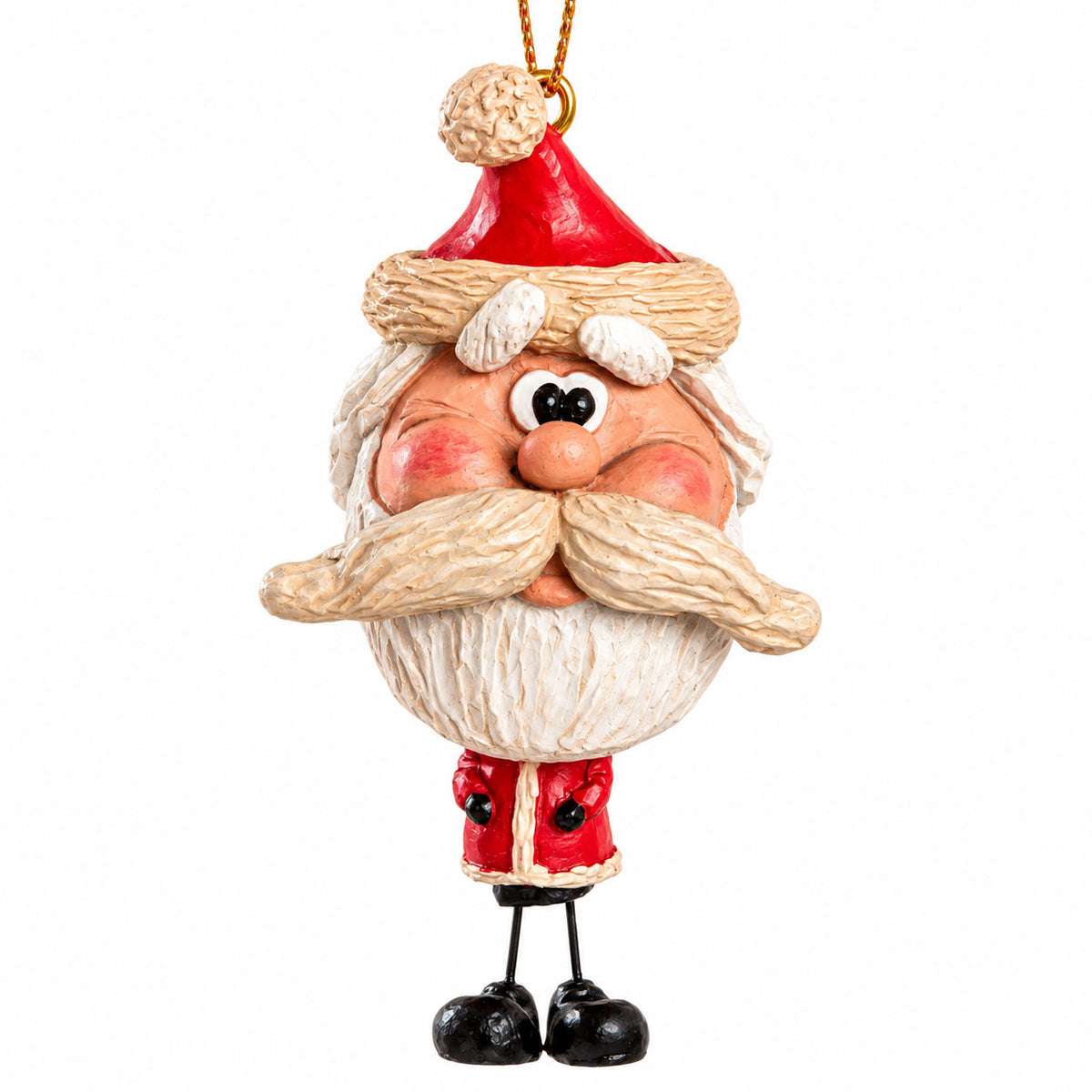 Rough Bear Santa Clause Ornament
