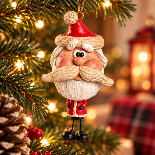 Rough Bear Santa Clause Ornament