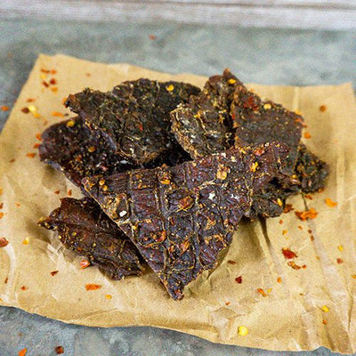 Red Pepper Beef Jerky | 3 oz. Bag | Savory & Sweet Blend Of Beef, Pepper, & Brown Sugar | Tender, Thick Cut Pieces | Spice Lovers' Favorite Snack | All Natural | Cooked To Perfection | Hand Selected Cattle | Natural Protein | 2 Pack | Shipping Included