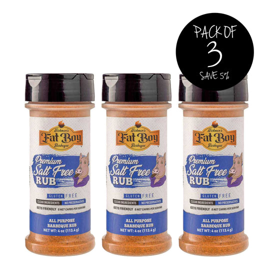 Premium Salt Free Rub | Pack of 3 | 4 oz. Bottle | All Natural Rub | No MSG | Zero Sodium