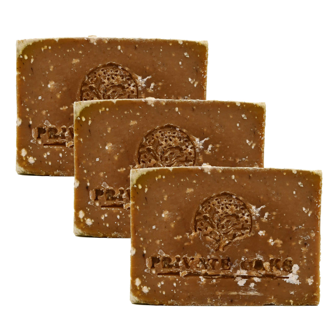 Sandalwood Bourbon Bar Soap | Pack of 3 | 5 oz | Private Oaks Soap Co.
