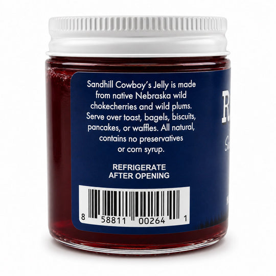 Sandhill Cowboy's Jelly | Wild Plum and Chokecherry Jelly | 4 oz |  Rafter 7S