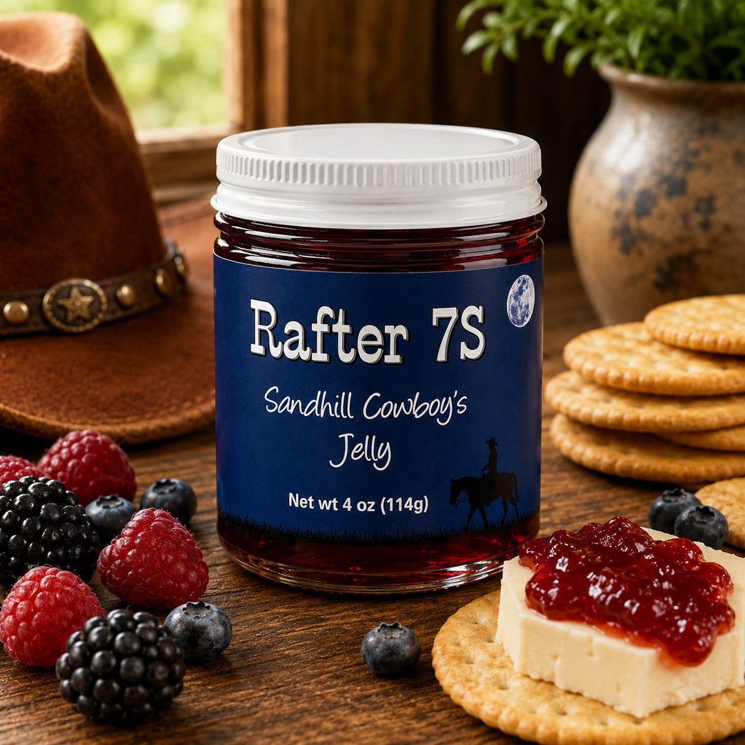 Sandhill Cowboy's Jelly | Wild Plum and Chokecherry Jelly | 4 oz |  Rafter 7S