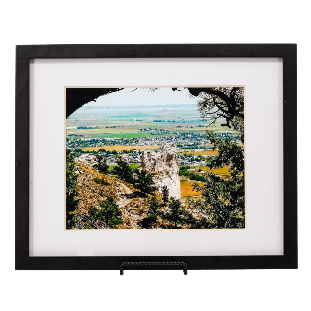 Framed photograph of Scotts Bluff National Monument.