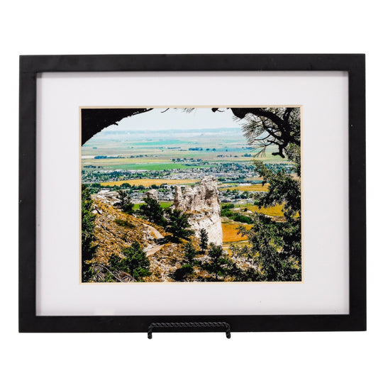 Framed photograph of Scotts Bluff National Monument.