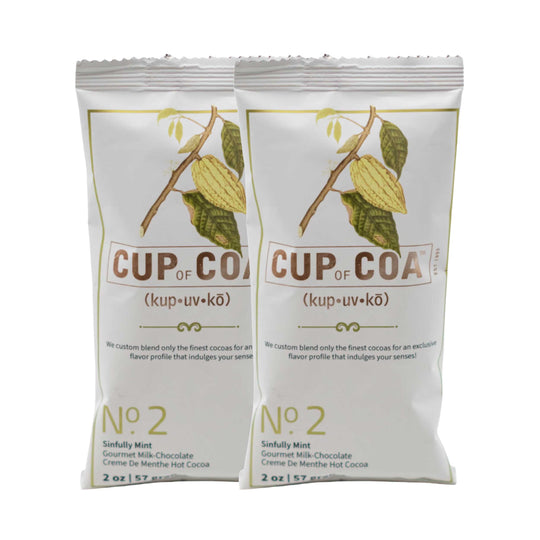 Sinfully Mint Hot Cocoa | Pack of 2 | 2 oz | Cup of Coa