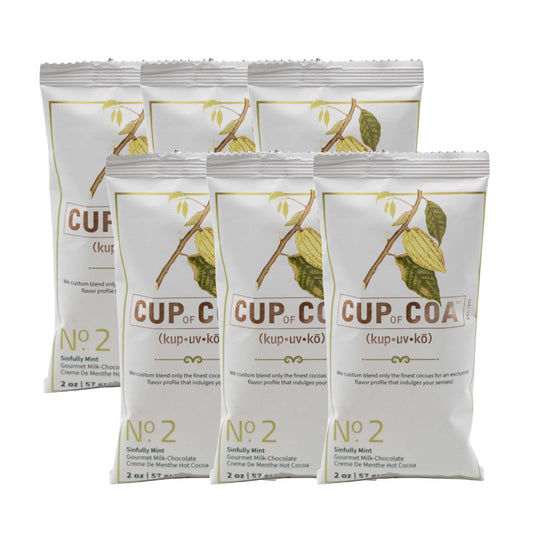 Pack of 'Cup of Coa' No. 2 S'mores Mint chocolate bars on a white background