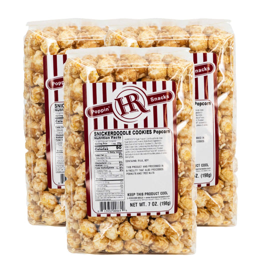 Snickerdoodle Cookies Popcorn | Pack of 3 | 7 oz | HR Poppin' Snacks
