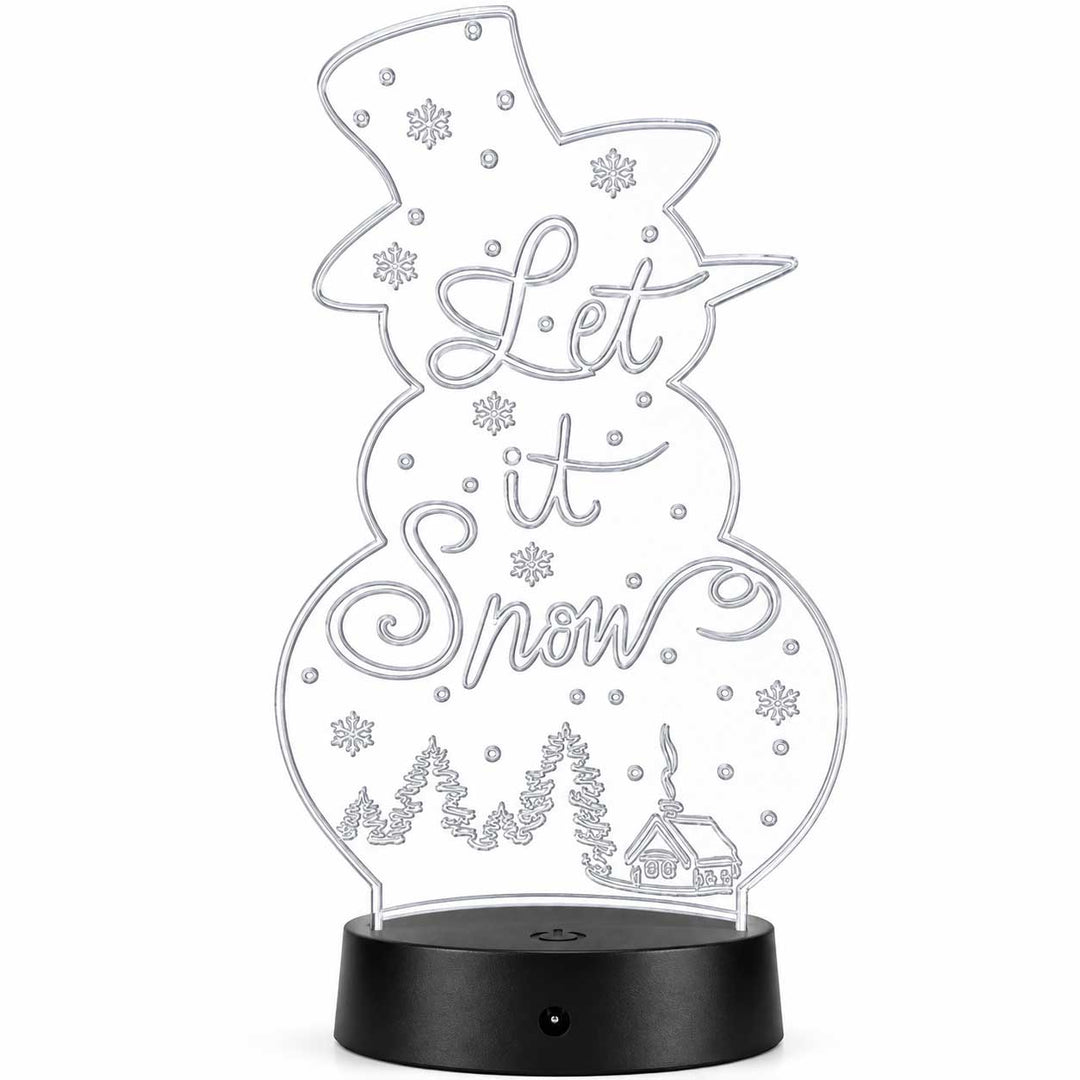 Let it Snow LED Plaque