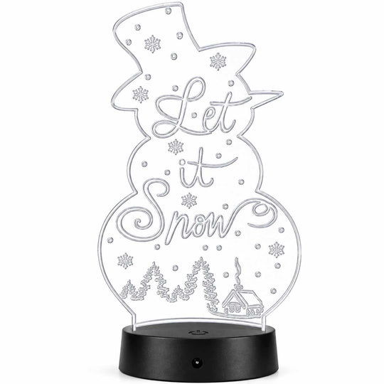 Let it Snow LED Plaque
