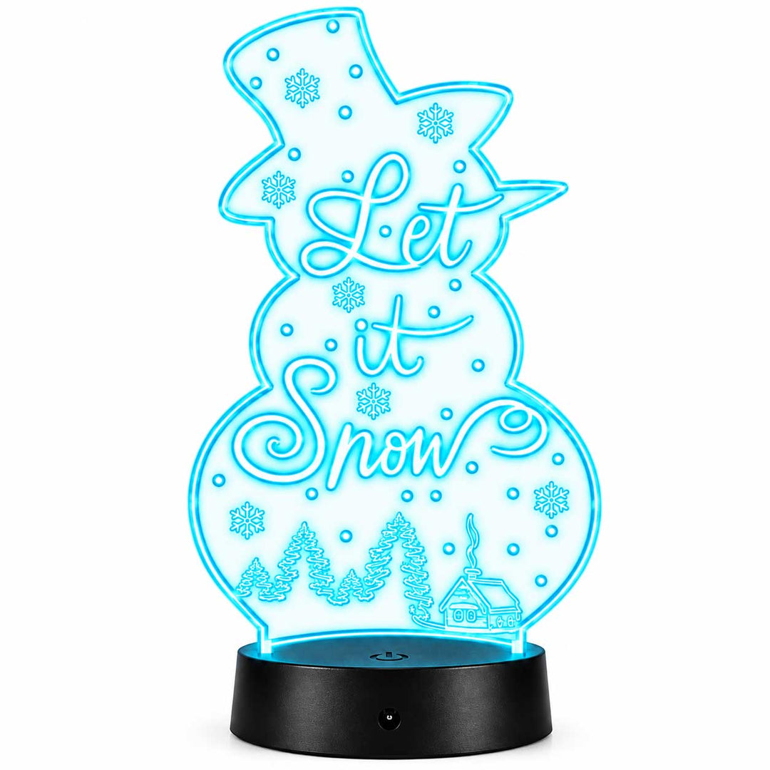 Let it Snow LED Plaque