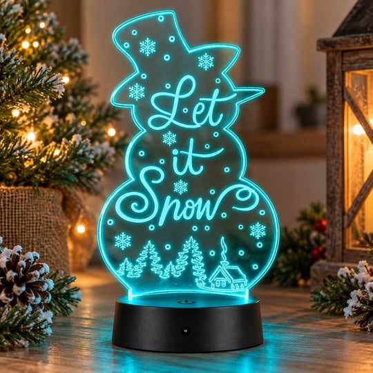 Let it Snow LED Plaque