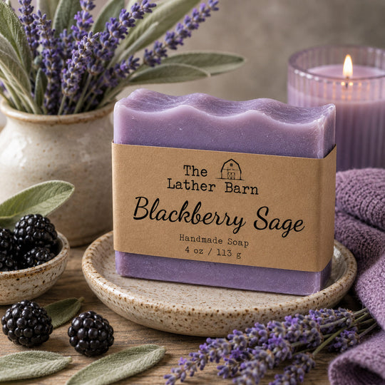 The Lather Barn Blackberry Sage Soap