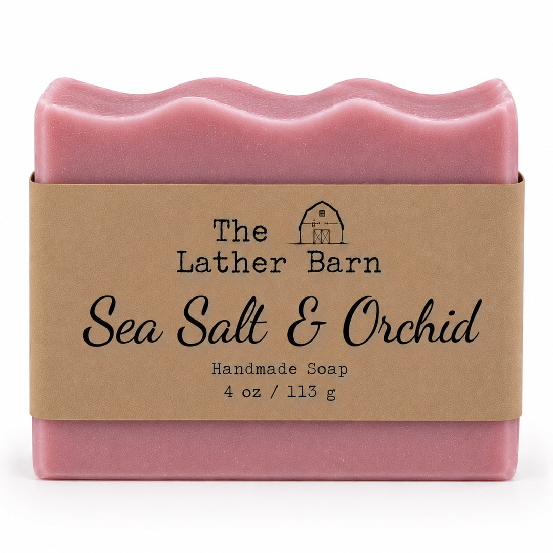 The Lather Barn Sea Salt & Orchid Handmade Soap