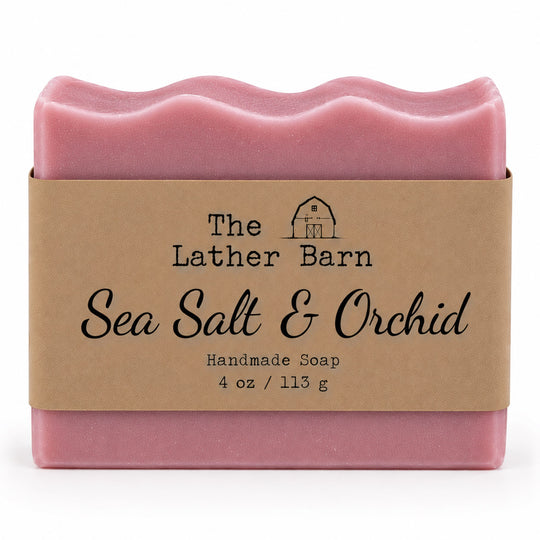 The Lather Barn Sea Salt & Orchid Handmade Soap