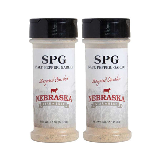 Salt, Pepper, Garlic Seasoning | Pack of 2 | 5 oz | Nebraska Star Beef