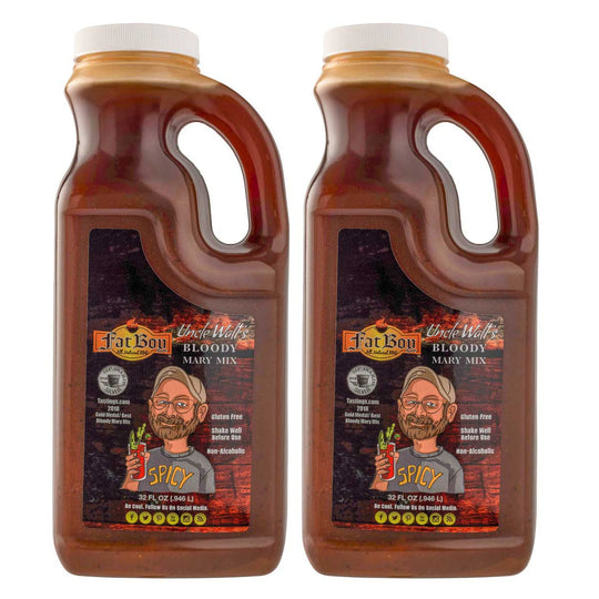 Gluten Free Uncle Walt’s Bloody Mary Mix | Pack of 2 | Mild & Spicy | Gluten Free | Hickman's Fat Boy BBQ