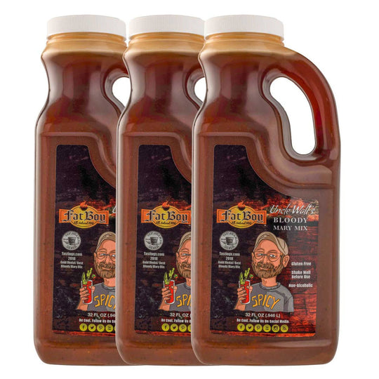 Uncle Walt’s Bloody Mary Mix | Pack of 3 | Mild & Spicy | Gluten Free | Hickman's Fat Boy BBQ