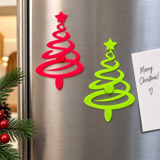 Spiral Christmas Tree Magnetic Plaque | Multiple Color Options | Glowing Creation