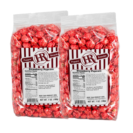 Strawberry Popcorn | Pack of 2 | 7 oz |  HR Poppin' Snacks