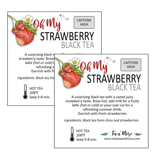 Strawberry Tea | Cold Brew Black Tea | Pack of 2 | Caffeinated | Tea n More