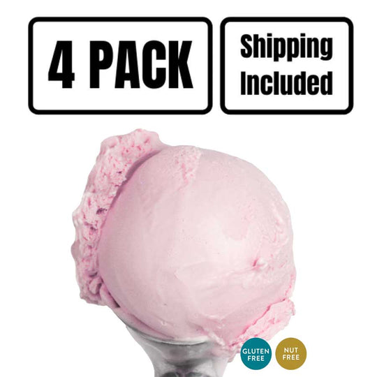 Strawberry Ice Cream | Pack of 4 | One Pint | Shipping Included | eCreamery