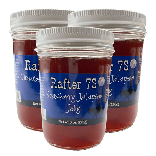 Strawberry Jalapeno Jelly | Pack of 3 | 8 oz | Rafter 7S