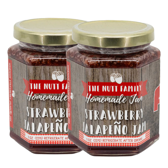Strawberry Jalapeño Jam | Pack of 2 | 9 oz | Nutt Family Jams & Jellies
