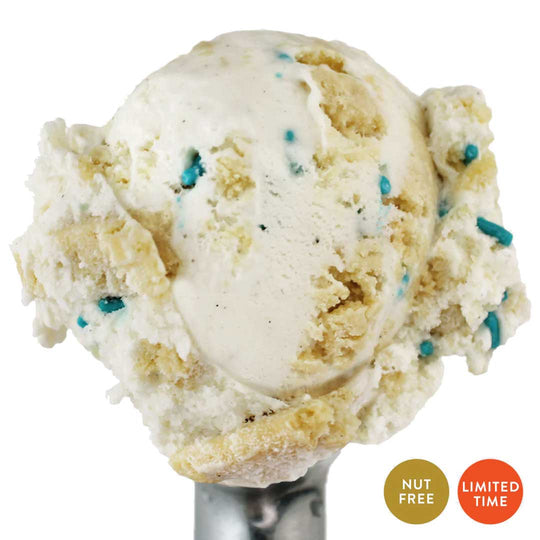 Frosted Sugar Cookie Ice Cream | One Pint | Nut-Free | Limited Time | Sweet Sugar Cookie Ice Cream With Cookie Pieces & Festive Sprinkles | Sweet Treat | Nebraska Ice Cream | Delivered Frozen | 4 Pack | Shipping Included