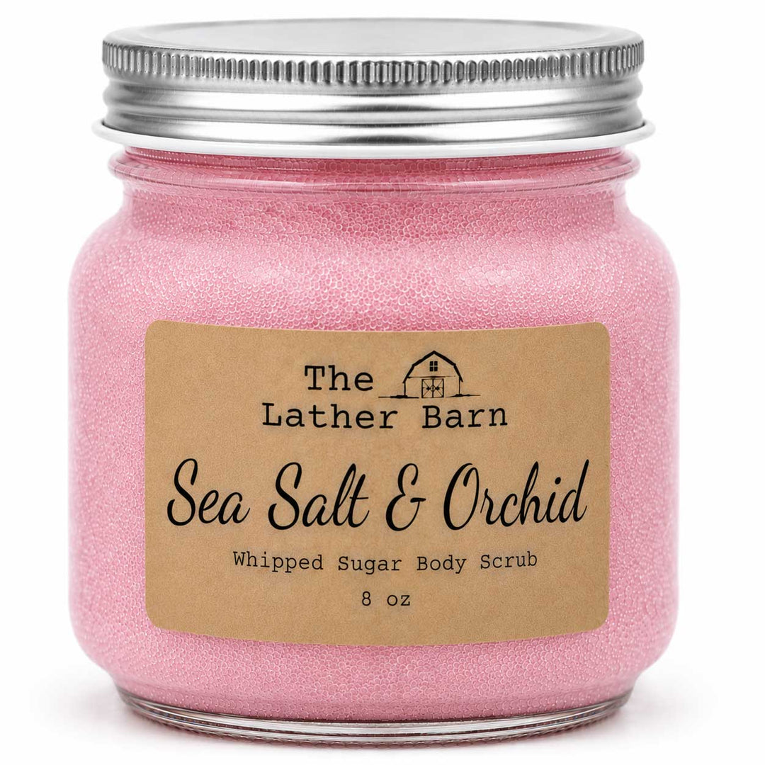 The Lather Barn Sea Salt & Orchid Whipped Sugar Body Scrub