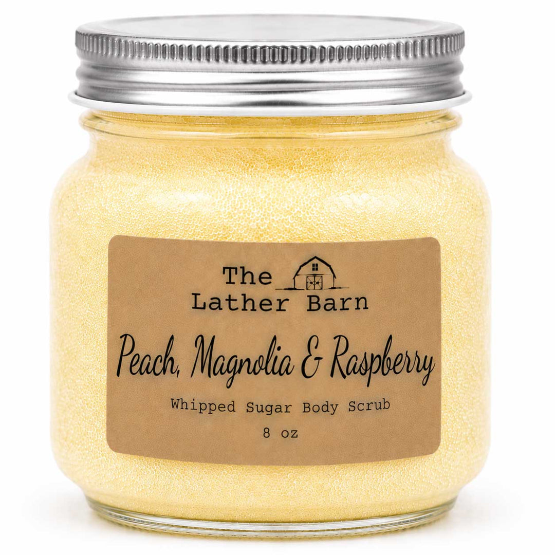 The Lather Barn Peach, Magnolia & Raspberry Whipped Sugar Scrub