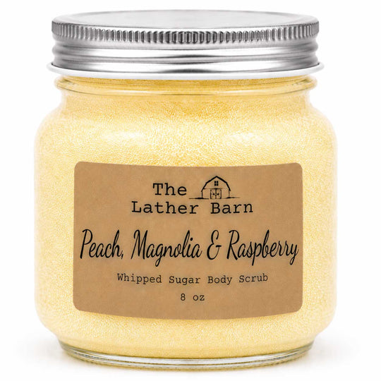 The Lather Barn Peach, Magnolia & Raspberry Whipped Sugar Scrub