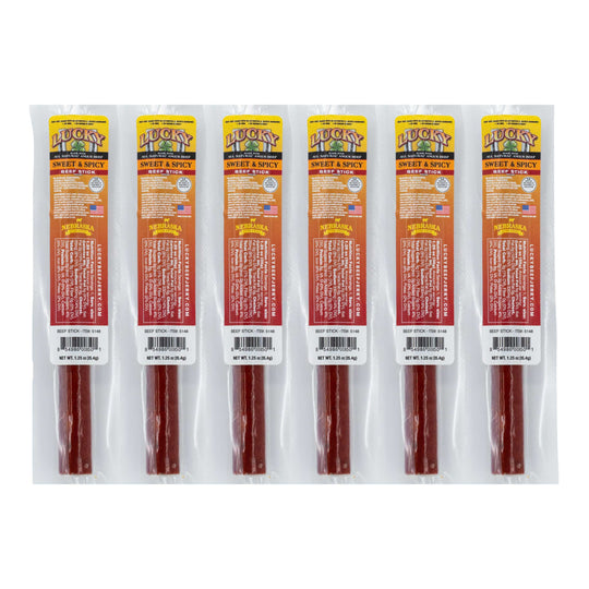 Sweet & Spicy Beef Stick | Pack of 6 | 1.25 oz | Shipping Included | Nebraska Star Beef