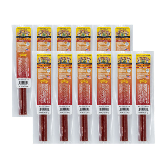 Sweet & Spicy Beef Stick | Pack of 12 | 1.25 oz | Nebraska Star Beef